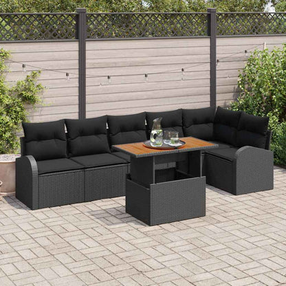 Tuin Sofa Set Met Kussen 7 Pcs