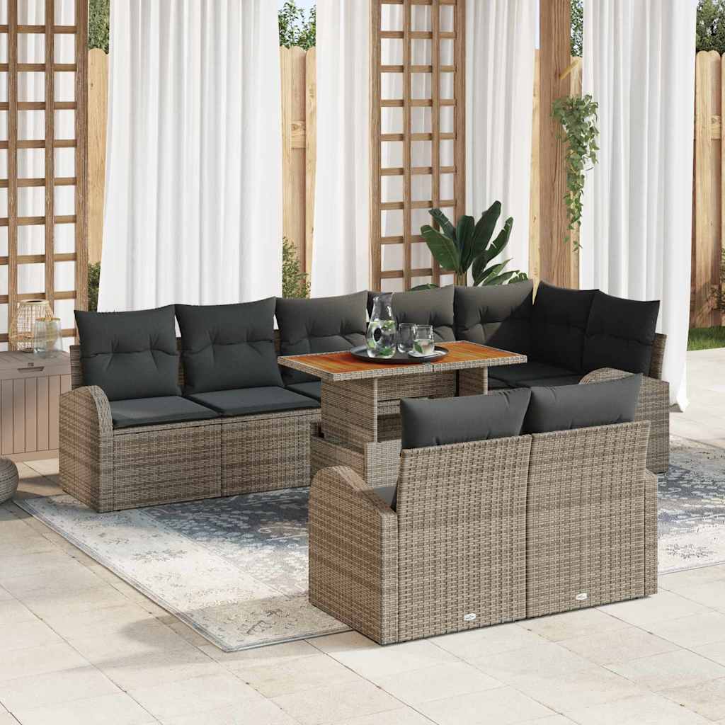 Tuin Sofa Set Met Kussen 9 Pcs