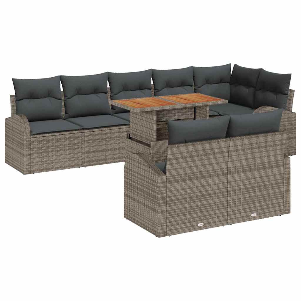 Tuin Sofa Set Met Kussen 9 Pcs