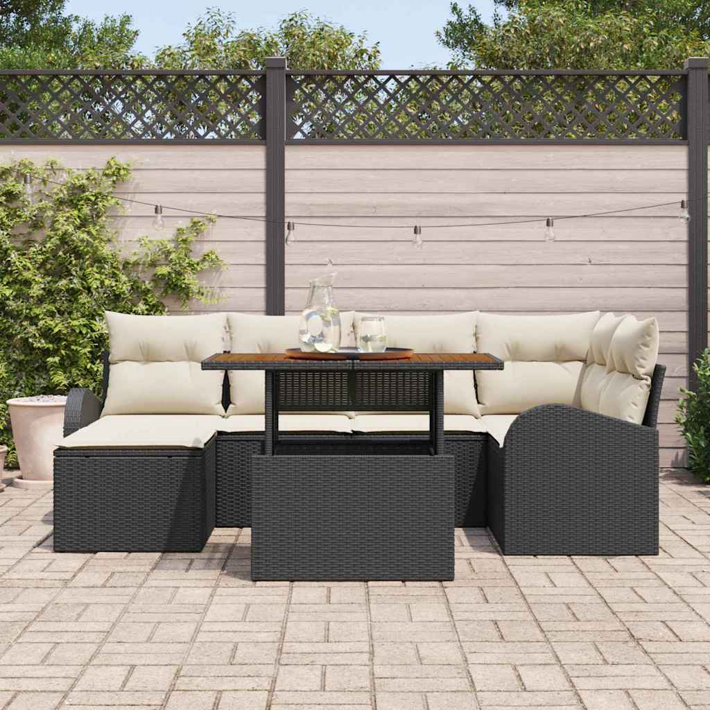 Tuin Sofa Set Met Kussen 7 Pcs