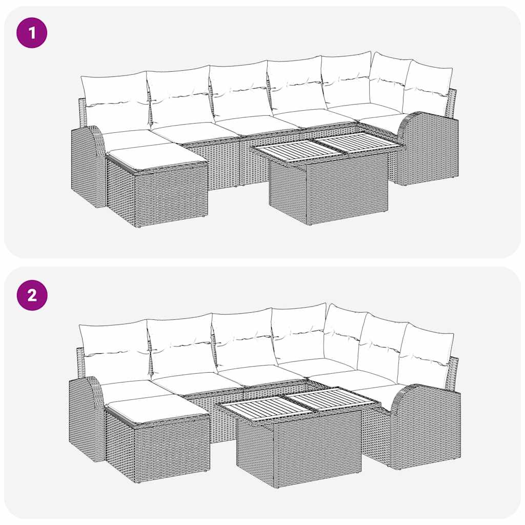 Tuin Sofa Set Met Kussen 8 Pcs