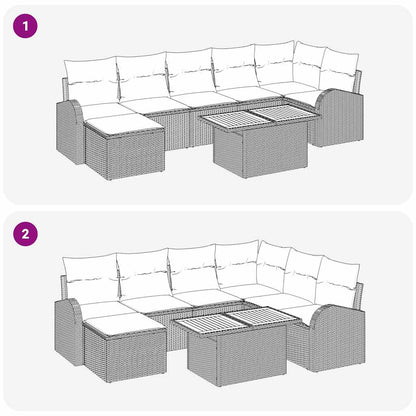 Tuin Sofa Set Met Kussen 8 Pcs