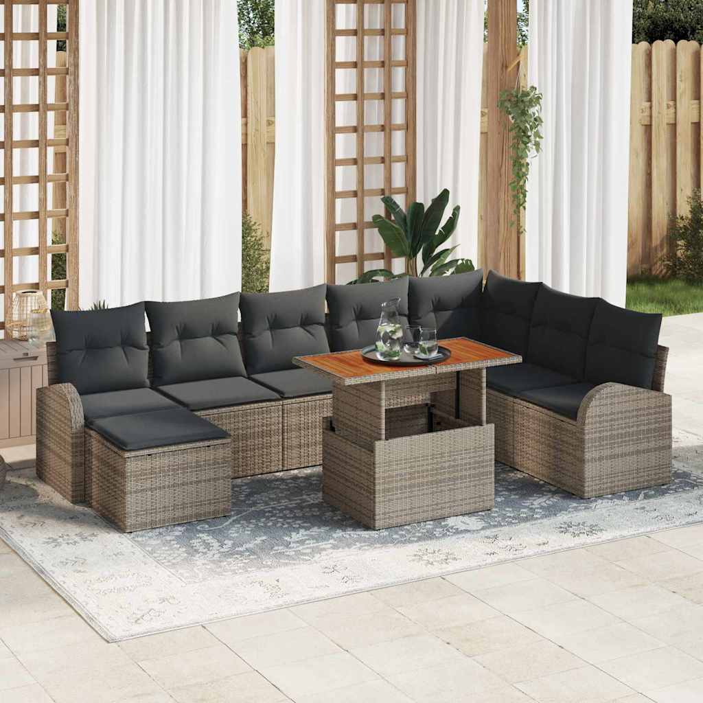 Tuin Sofa Set Met Kussen 9 Pcs