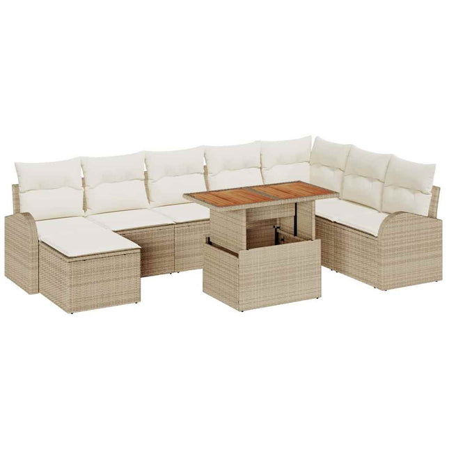 Tuin Sofa Set Met Kussen 9 Pcs