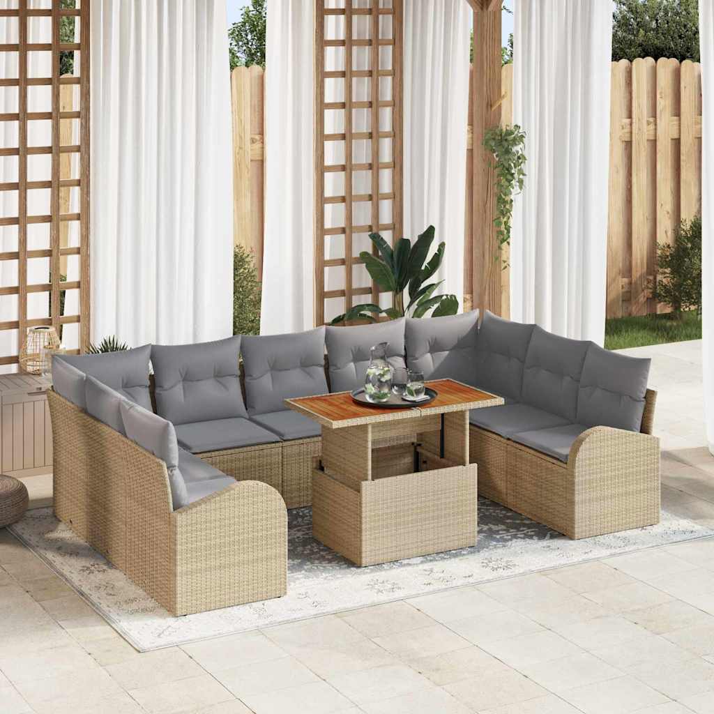 Tuin Sofa Set Met Kussen 10 Pcs