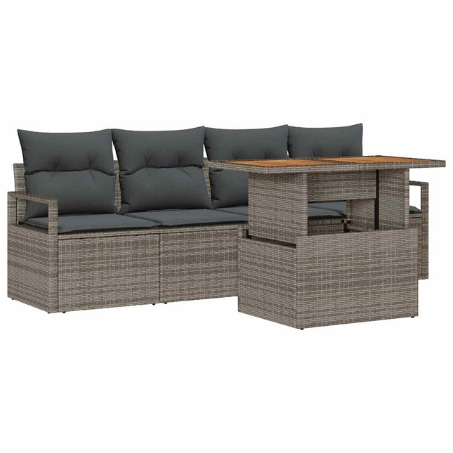Tuin Sofa Set Met Kussen 5 Pcs