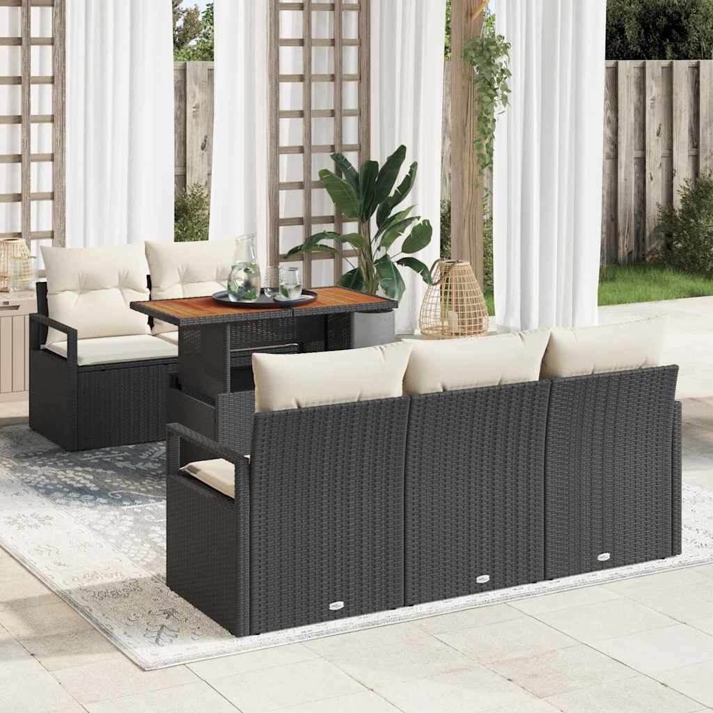 Tuin Sofa Set Met Kussen 6 Pcs