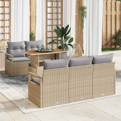 Tuin Sofa Set Met Kussen 6 Pcs