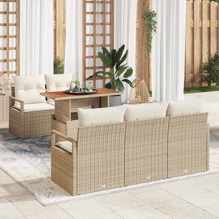 Tuin Sofa Set 6 St 5-Aantal Zitplaatsen