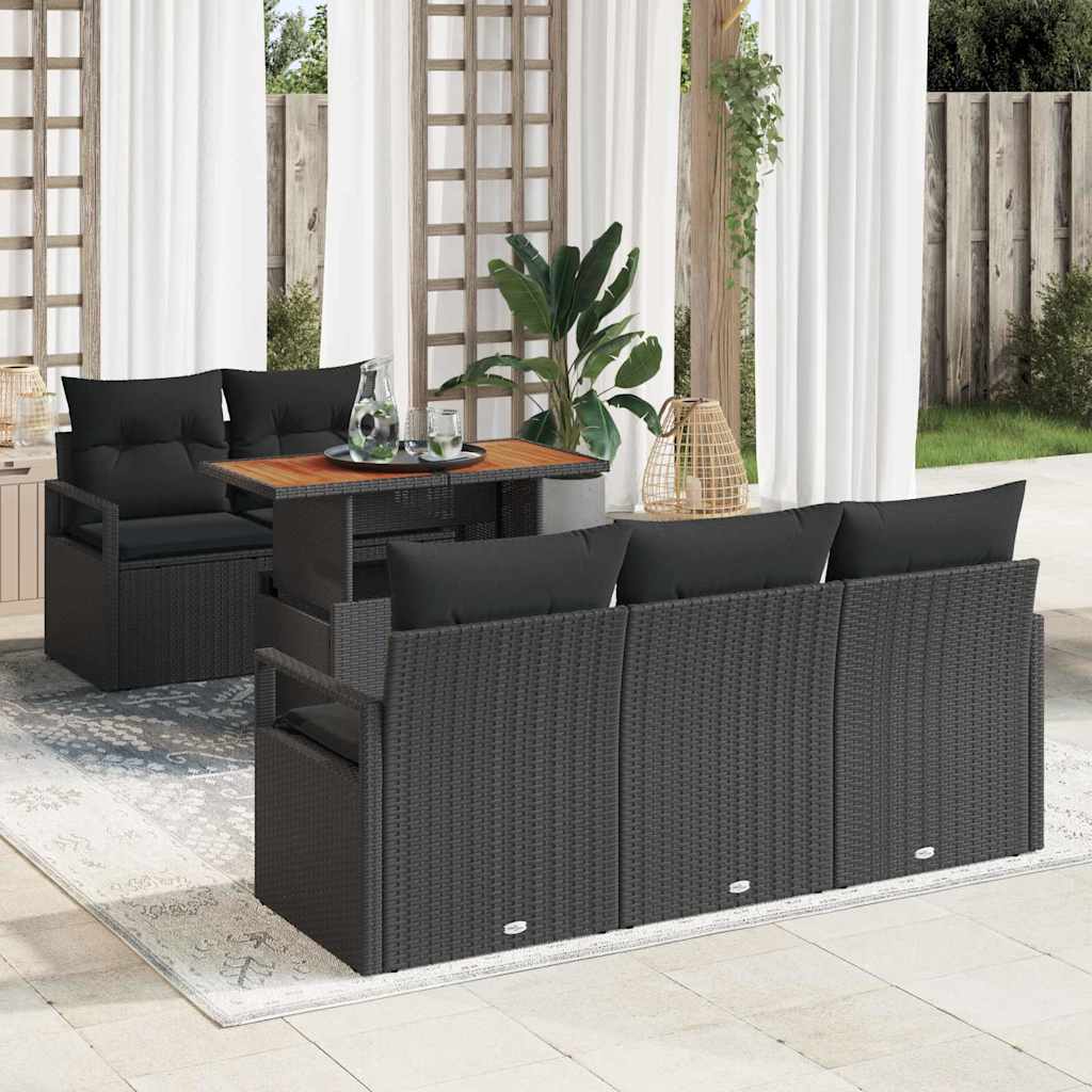 Tuin Sofa Set Met Kussen 6 Pcs