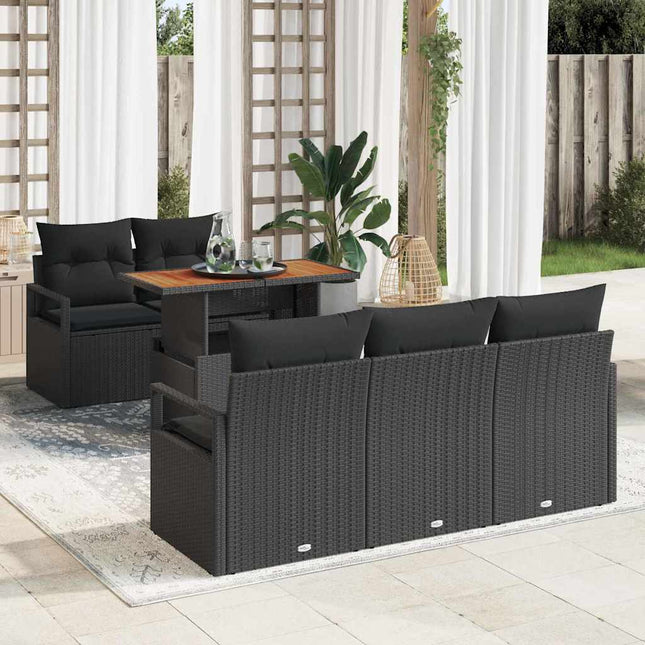 Tuin Sofa Set 6 St 5-Aantal Zitplaatsen