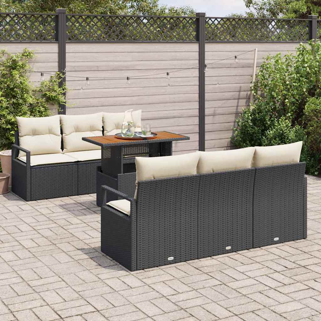 Tuin Sofa Set Met Kussen 7 Pcs