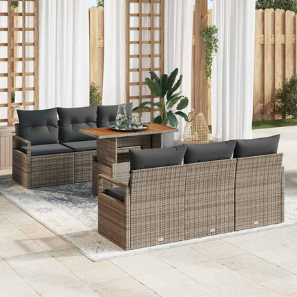 Tuin Sofa Set 7 St 6-Aantal Zitplaatsen