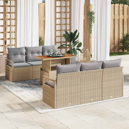Tuin Sofa Set Met Kussen 7 Pcs
