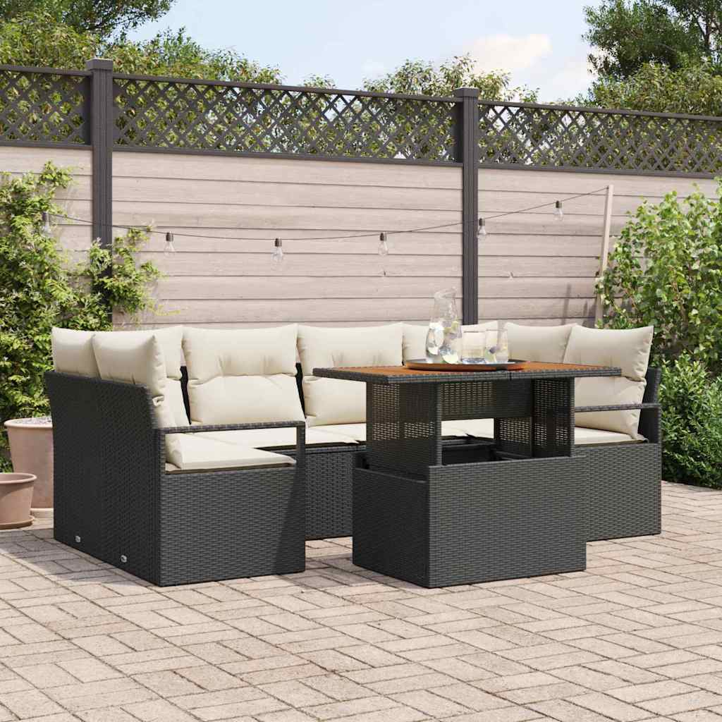Tuin Sofa Set Met Kussen 7 Pcs