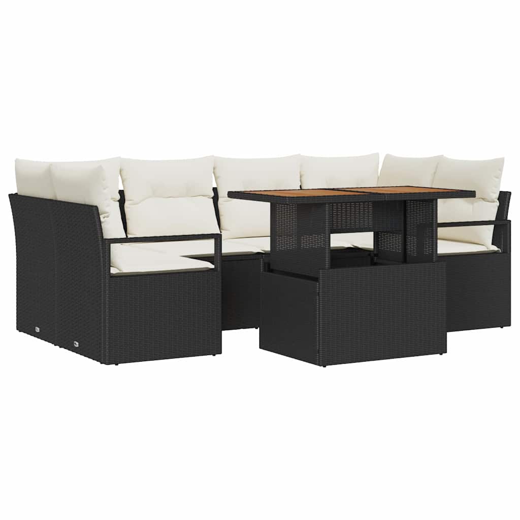 Tuin Sofa Set Met Kussen 7 Pcs