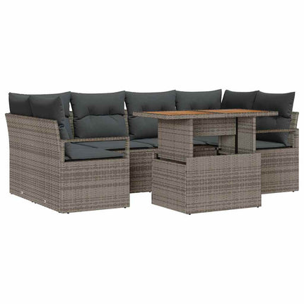 Tuin Sofa Set Met Kussen 7 Pcs