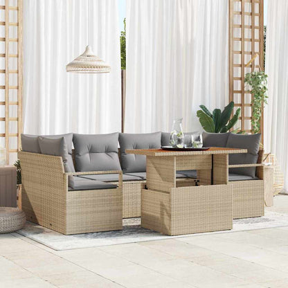 Tuin Sofa Set Met Kussen 7 Pcs