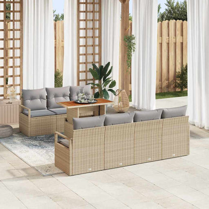 Tuin Sofa Set 8 St 7-Aantal Zitplaatsen