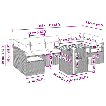 Tuin Sofa Set Met Kussen 8 Pcs