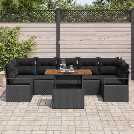 Tuin Sofa Set Met Kussen 8 Pcs En Bruin