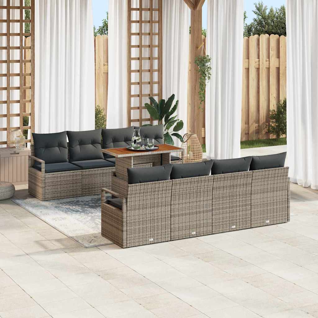Tuin Sofa Set Met Kussen Met Kussen 9 Pcs
