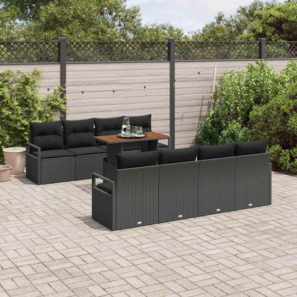 Tuin Sofa Set Met Kussen Met Kussen 9 Pcs En Bruin