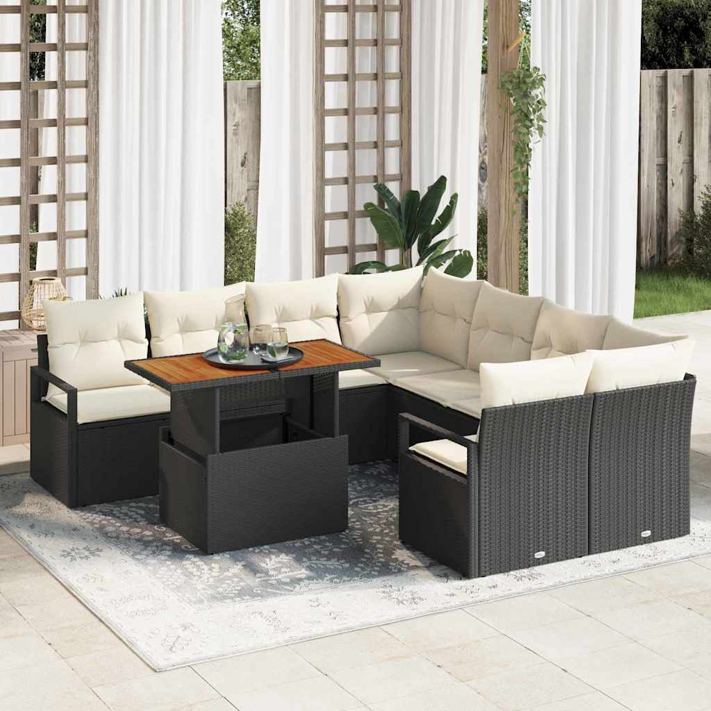 Tuin Eetset Met Kussen 9 Pcs
