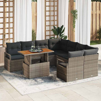 Tuin Eetset Met Kussen 9 Pcs