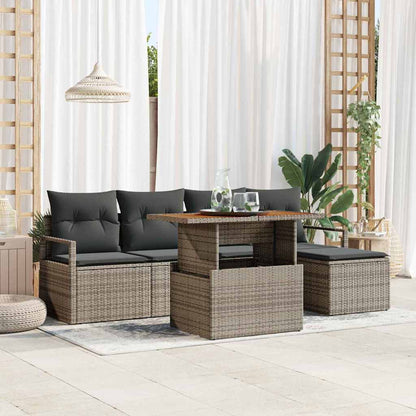 Tuin Eetset Met Kussen 6 Pcs