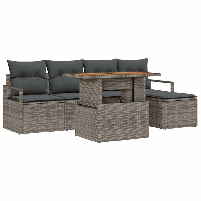Tuinbankenset 6 Pcs En Bruin