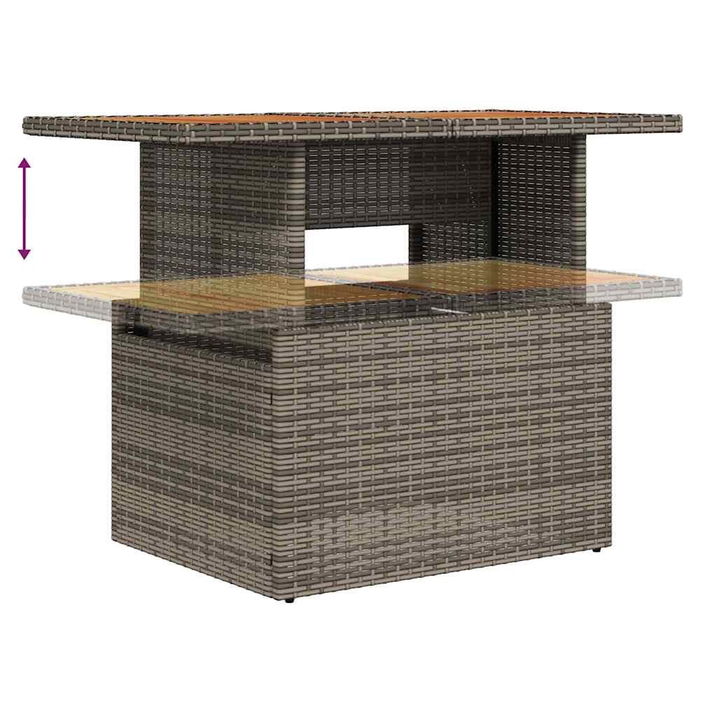 Tuin Eetset Met Kussen 5 Pcs En Marineblauw