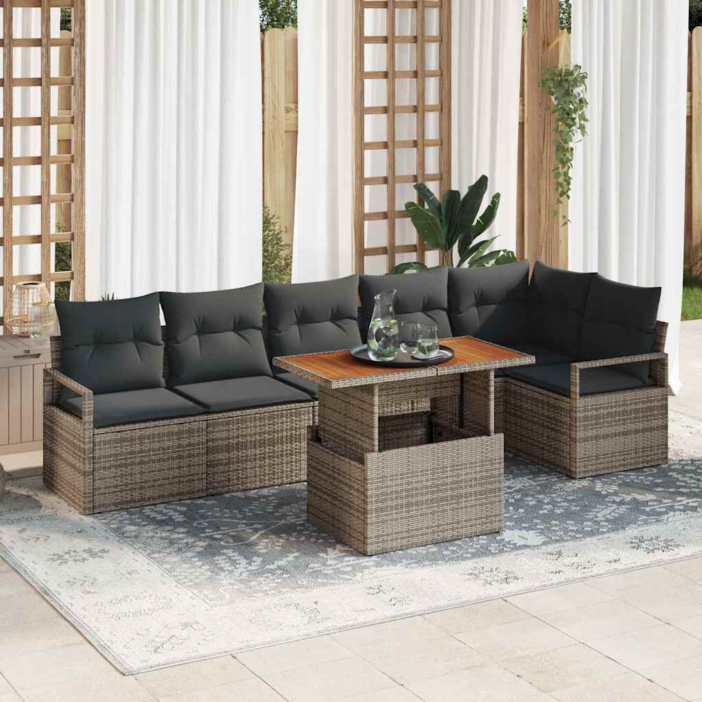 Tuin Eetset Met Kussen 7 Pcs