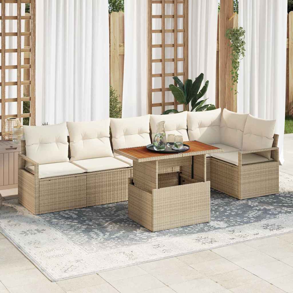 Tuin Eetset Met Kussen 7 Pcs