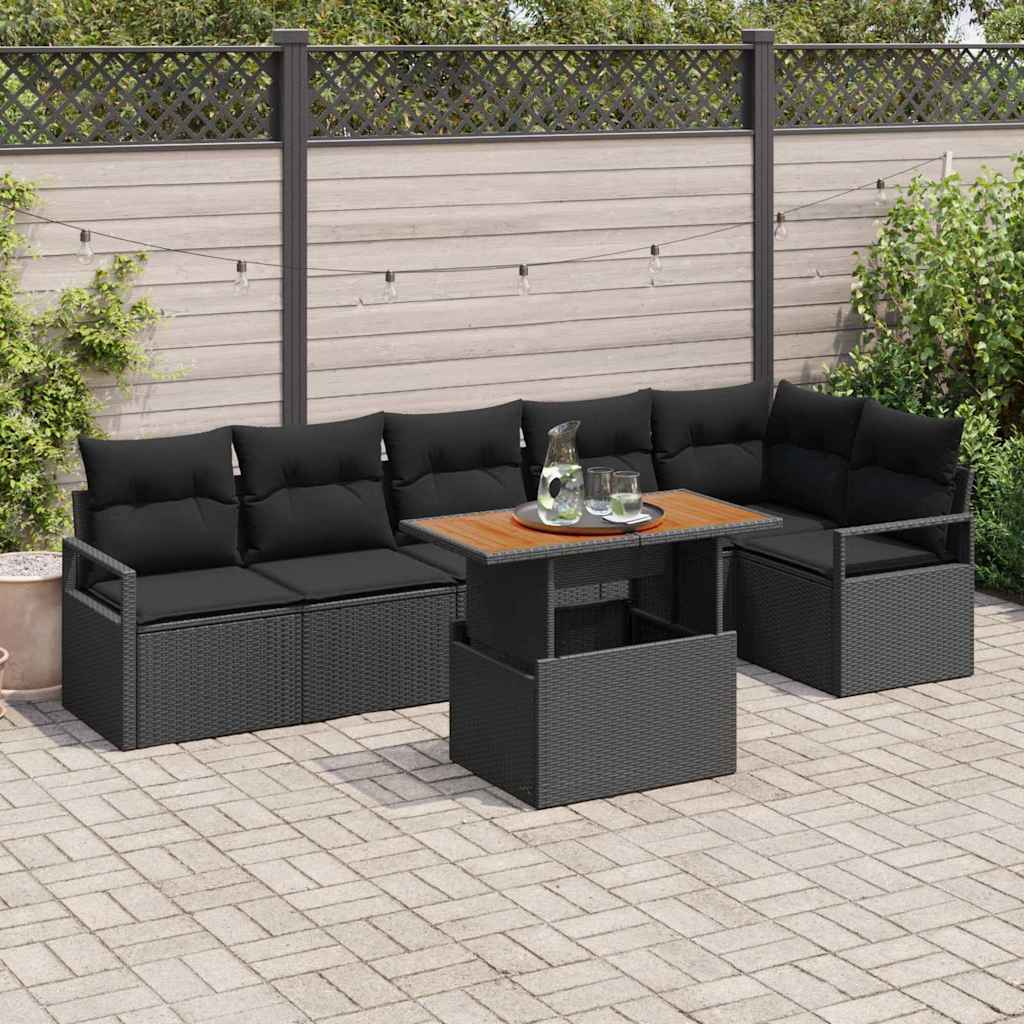 Tuin Eetset Met Kussen 7 Pcs