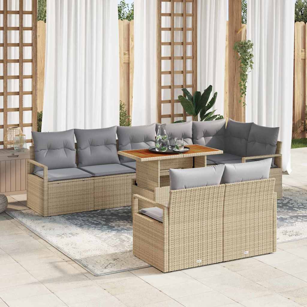 Tuin Sofa Set Met Kussen Met Kussen 9 Pcs