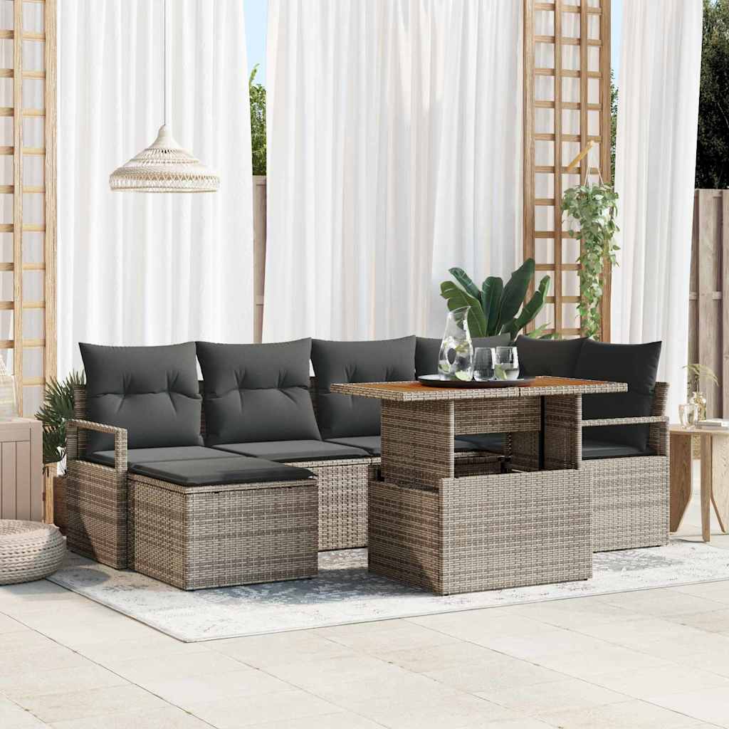Tuin Eetset Met Kussen 7 Pcs