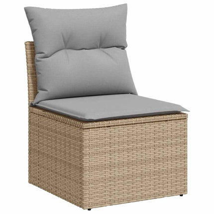 Tuinbankenset 7 St Beige Poly Rattan