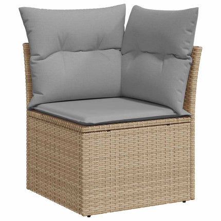 Tuinbankenset 7 St Beige Poly Rattan