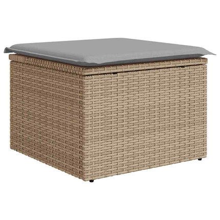 Tuinbankenset 7 St Beige Poly Rattan