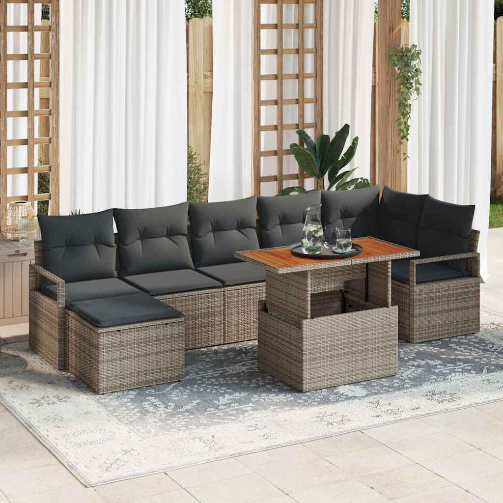 Tuin Eetset Met Kussen 8 Pcs