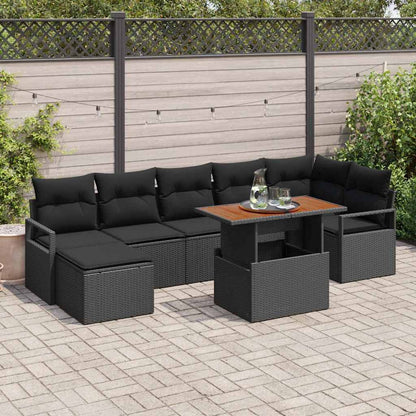 Tuin Eetset Met Kussen 8 Pcs