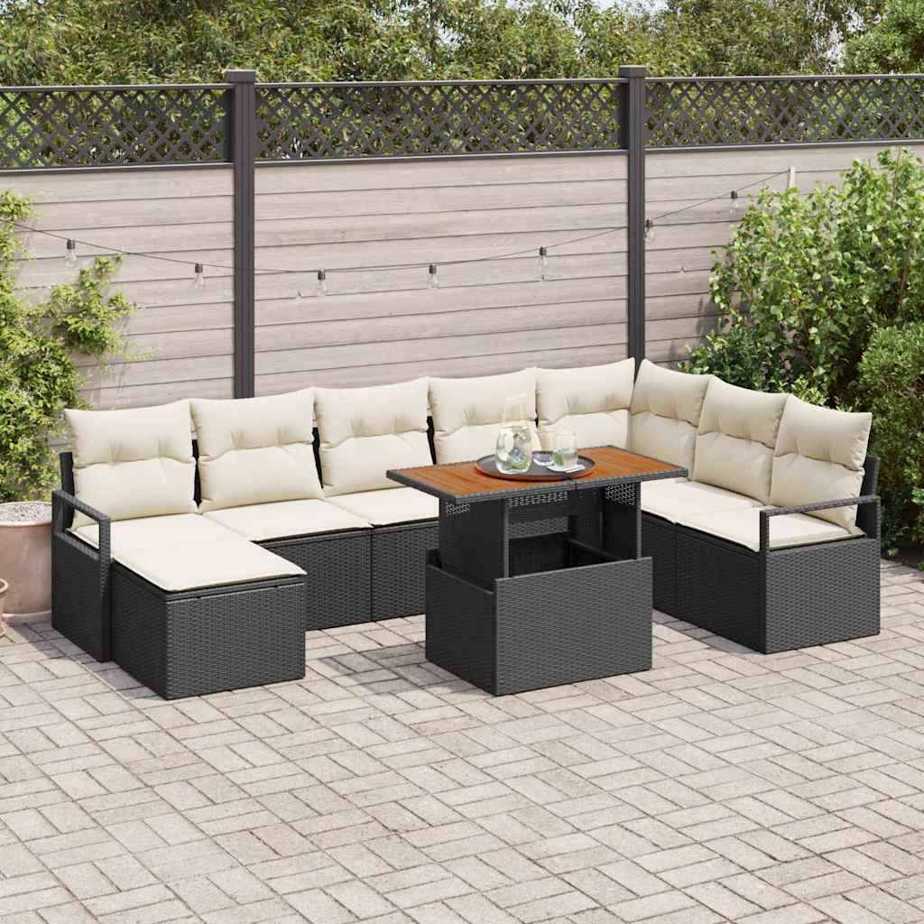 Tuin Sofa Set Met Kussen 9 Pcs