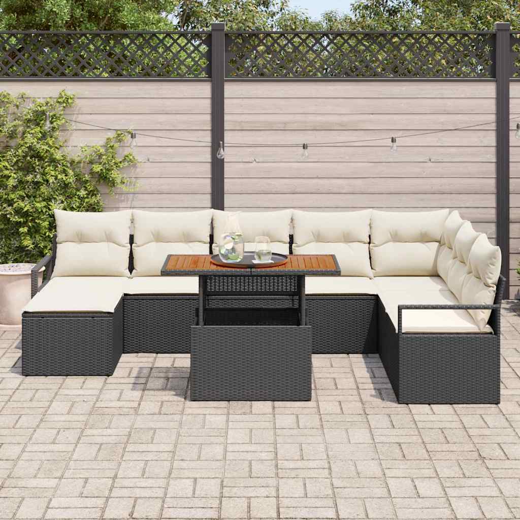 Tuin Sofa Set Met Kussen 9 Pcs