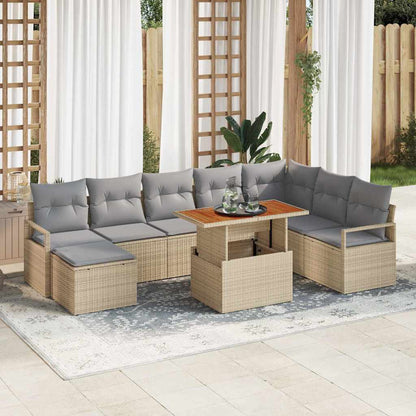 Tuin Sofa Set Met Kussen 9 Pcs