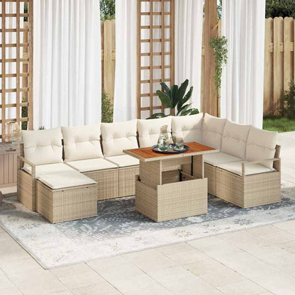 Tuin Sofa Set Met Kussen 9 Pcs