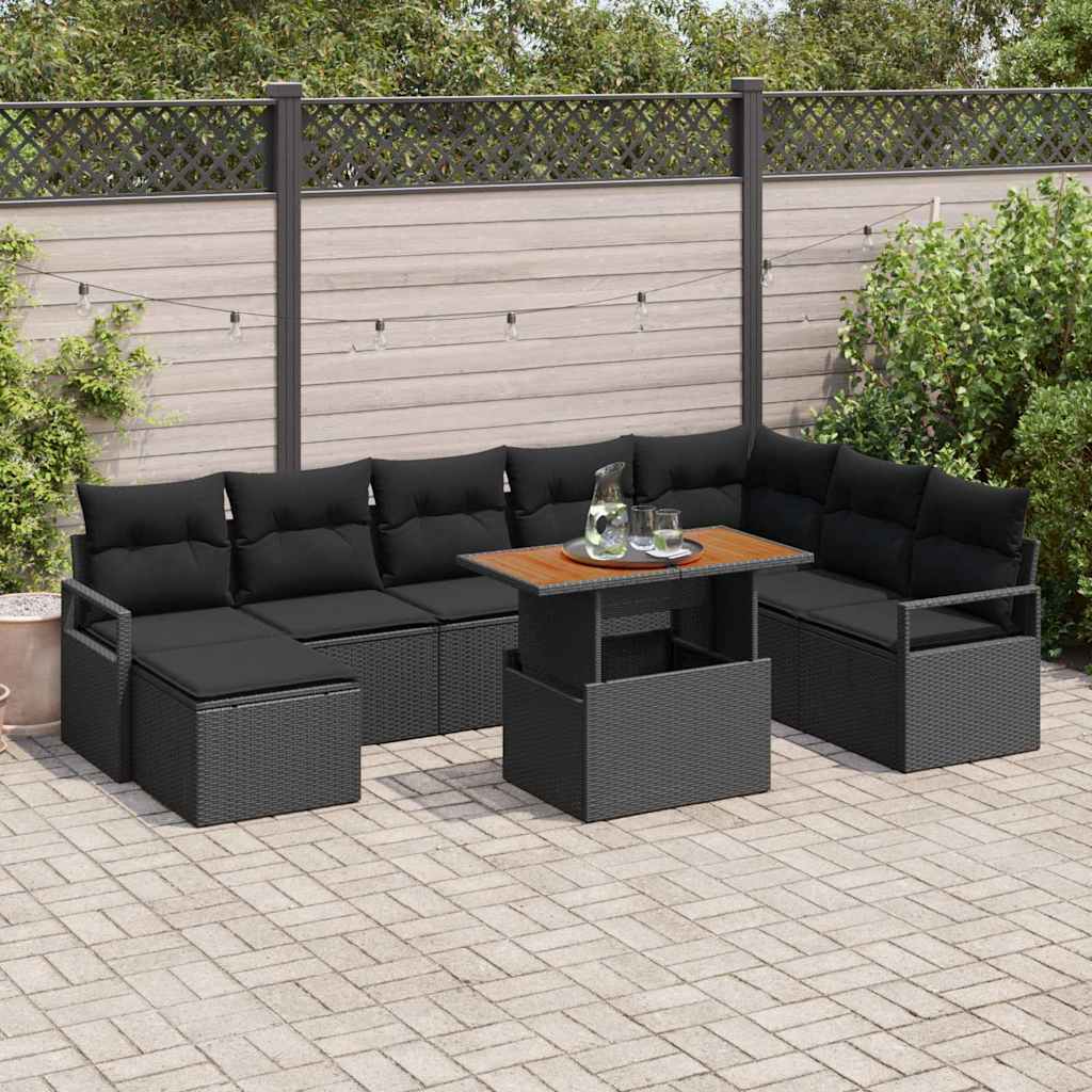 Tuin Sofa Set Met Kussen 9 Pcs