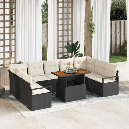 Tuin Sofa Set Met Kussen 10 Pcs En Bruin