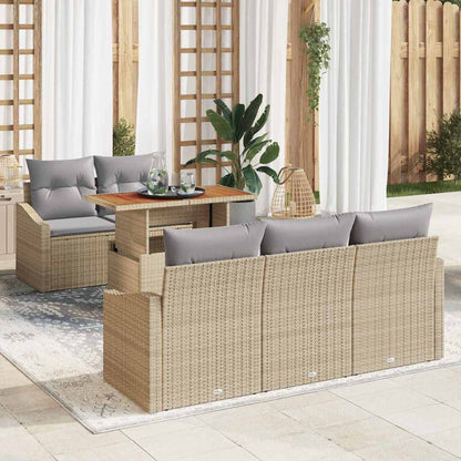 Tuin Eetset Met Kussen 6 Pcs