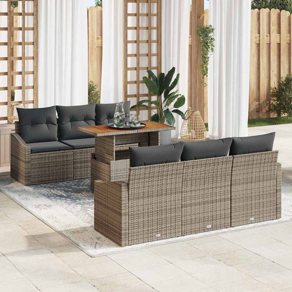 Tuin Sofa Set Met Kussen Met Kussen 7 Pcs